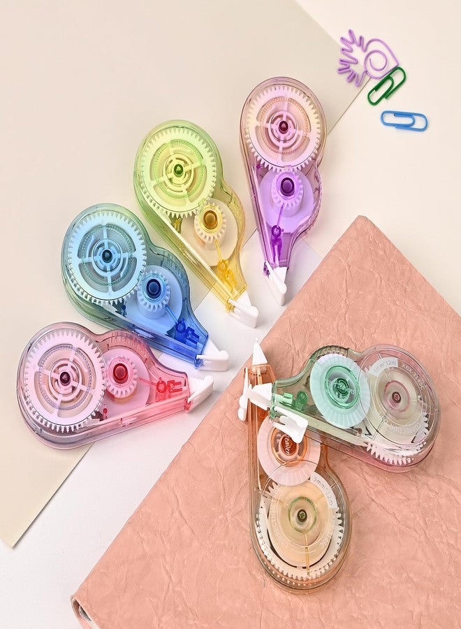 Temiary 6 Pcs Correction Tapes for Instant Corrections, Easy To Use White Smooth Pull Out Tape, Aesthetic Tape for School Office (Gradient) - Image 1