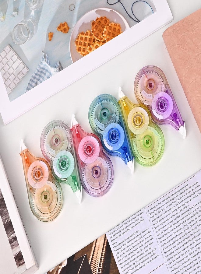 Temiary 6 Pcs Correction Tapes for Instant Corrections, Easy To Use White Smooth Pull Out Tape, Aesthetic Tape for School Office (Gradient) - Image 5