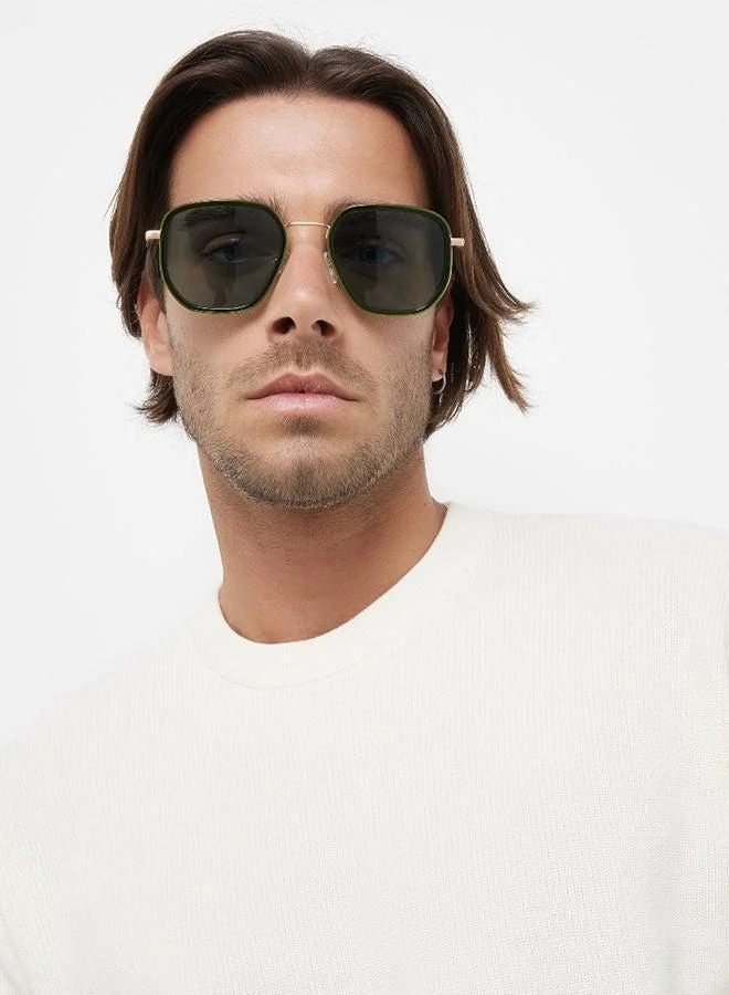 30Sundays 30Sundays ARCHAIC,Men Sunglasses, Geometric Sunglasses, UV Protection: UV400 (Green,Green)