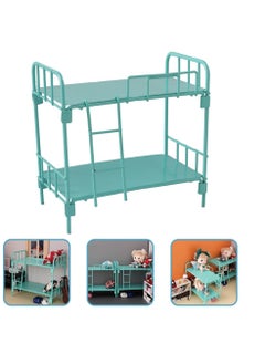 Daytoyz 1/12 Scale Doll Bunk Bed - Alloy Mini Double Layer Bed for Dollhouse, Chic Doll Furniture Set with Realistic Details, Durable Kids & Collector Dollhouse Accessories  - Image 5