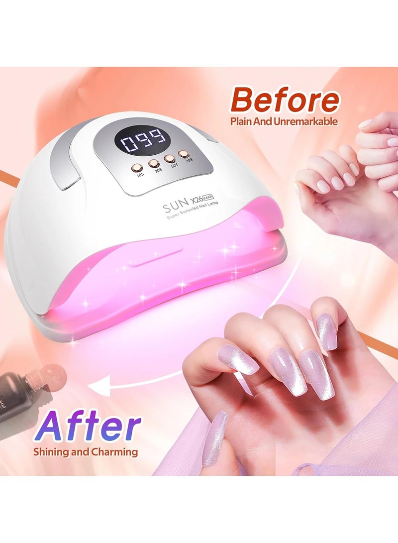 Generic UV LED Nail Lamp with 81 Beads, 380W Nail Curing Lamps for Gel Polish with Automatic Sensor/4 Timer Setting,Led Nail Dryer, Professional Nail Art Drying Tools for Fingernail and Toenail  - Image 2