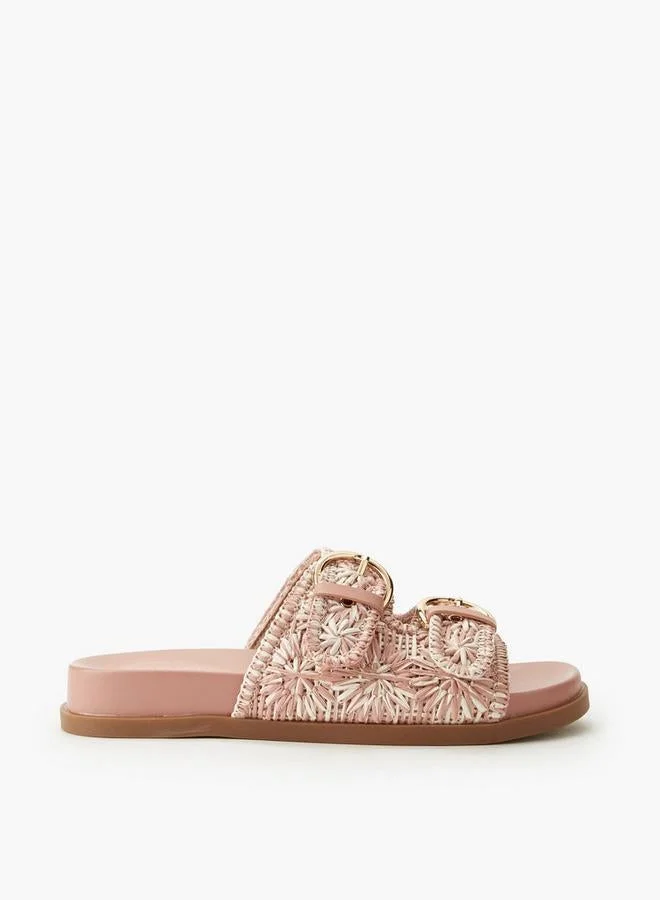 Women Textured Slip-On Sandals