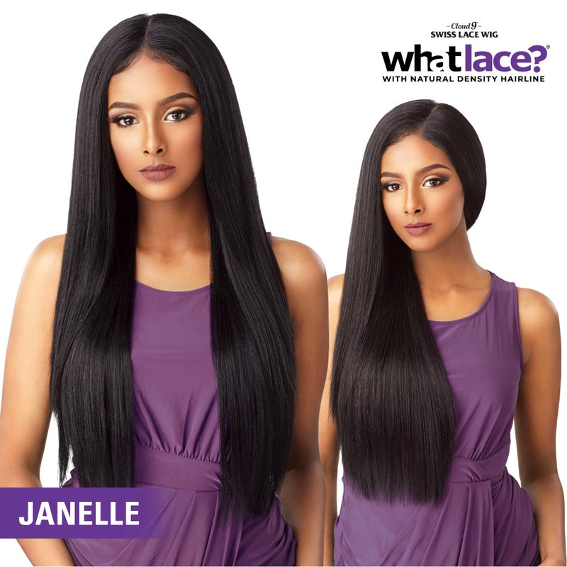 Sensationnel What Lace 13X6 Wigs - Janelle Lacefrontal Hand Tied Glueless Synthetic With Natural Density Preplucked Hairline (1B) - Image 5