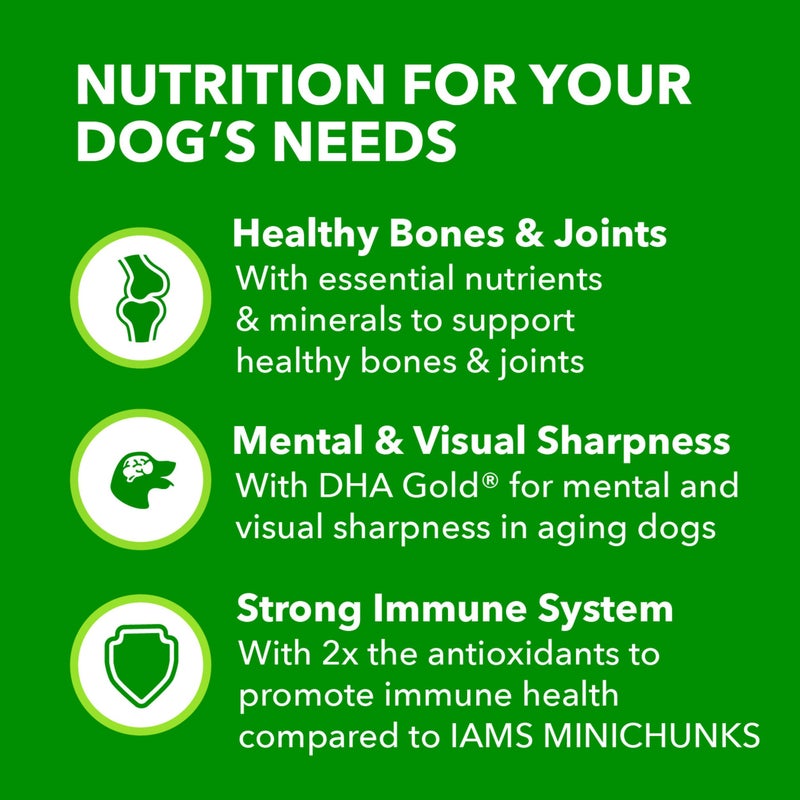 IAMS Proactive Health Healthy Aging Adult Dry Dog Food for Mature and Senior Dogs with Real Chicken, 15 lb. Bag - Image 3