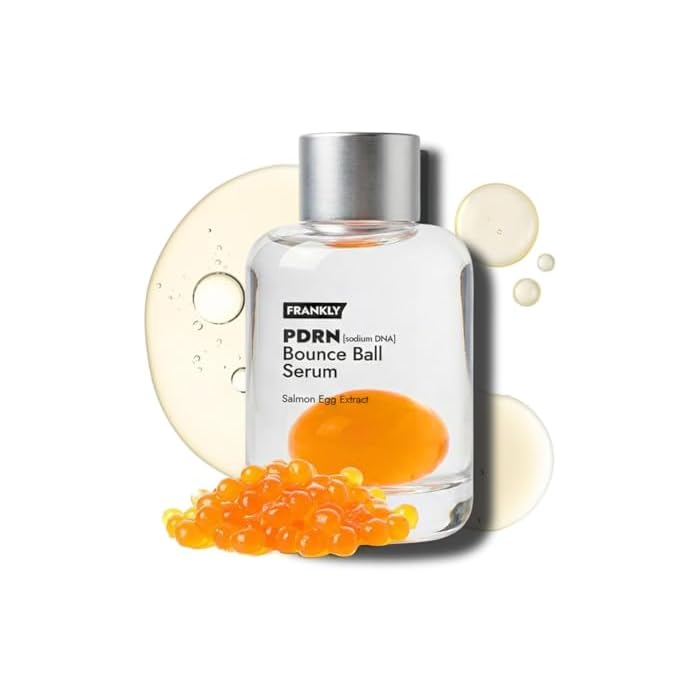 FRANKLY Salmon PDRN Bounce Ball Serum – 99% Pure Salmon DNA PDRN for Post Microneedling Recovery, Redness & Damaged Skin Repair | Glass Skin Korean Skincare | Lightweight, Non Sticky | 1.01 fl oz