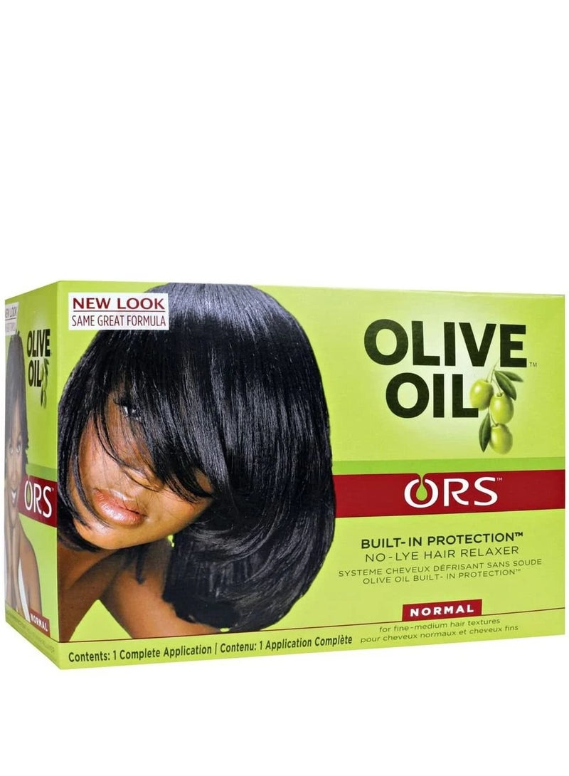 أو آر اس نظام فرد وتنعيم الشعر  بزيت الزيتون خال من هيدروكسد الصوديوم  طبيعي للشعر الرقيق والمتوسط - Image 1