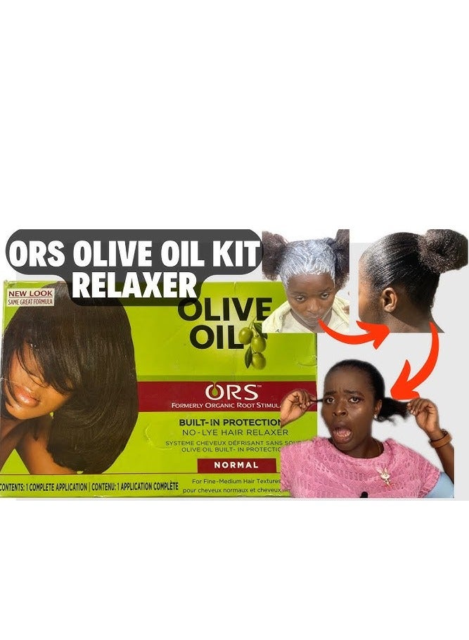 أو آر اس نظام فرد وتنعيم الشعر  بزيت الزيتون خال من هيدروكسد الصوديوم  طبيعي للشعر الرقيق والمتوسط - Image 2