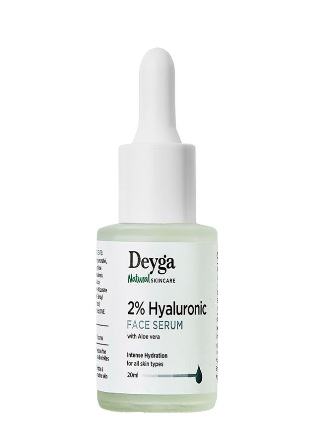 Deyga 2% Hyaluronic Face Serum (20ml) | Intense Hydration | Deep Moisture Boost | Plumps Skin | Reduces Dryness | For All Skin Types - Image 1