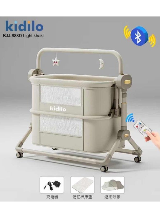 Kidilo Bedside crib, 4-in-1 portable folding baby cradle