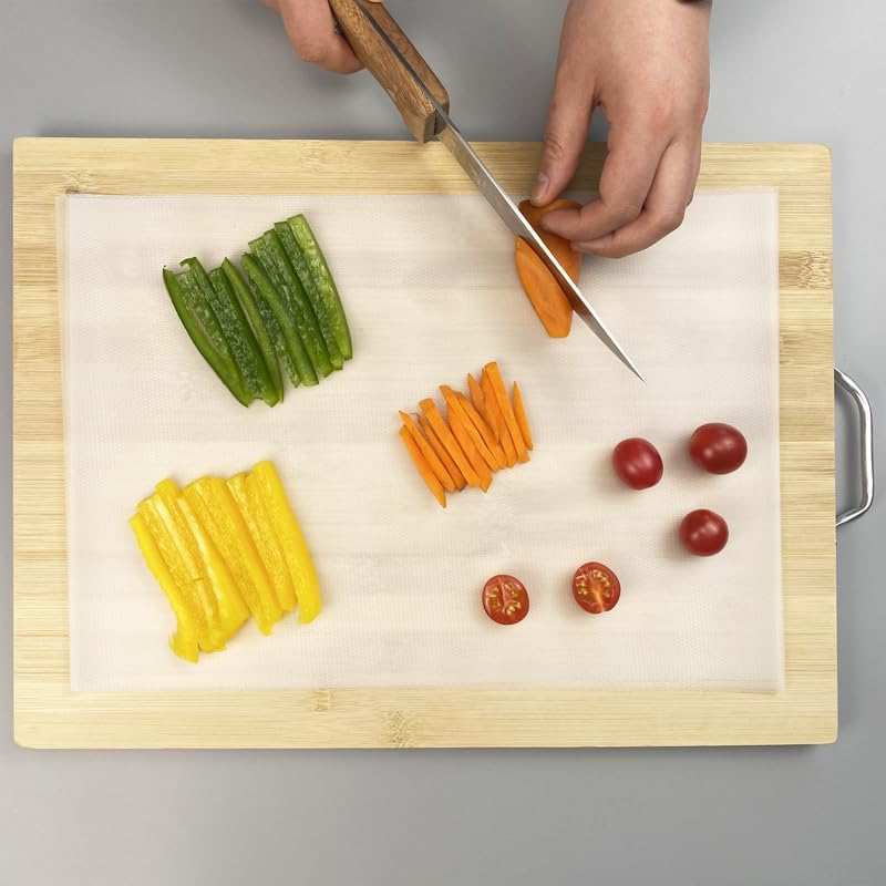 GROPOTIT Antibacterial Disposable Eco-Friendly Cutting Boards Roll, Large Flexible Chopping Mats, BPA Free Food Grade, Easy Clean-Up, for Kitchen & Outdoor (24X300cm) - Image 2