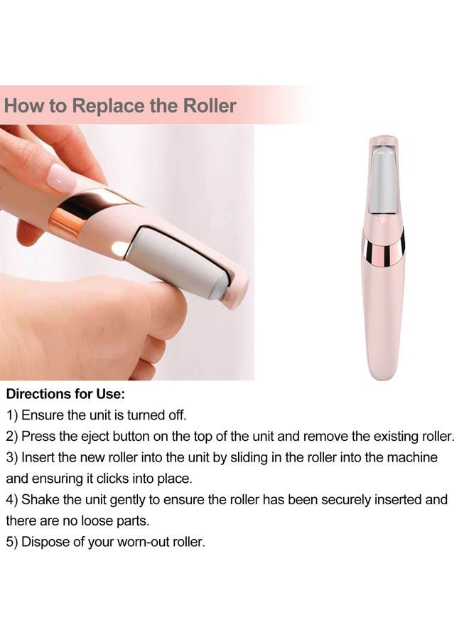 Piwerod 10 Pack Replacement Roller Refills Compatible with Finishing Touch Flawless Pedi Electric Tool File Include a Cleaning Brush (5 Coarse & 5 Fine Rollers) - Image 5