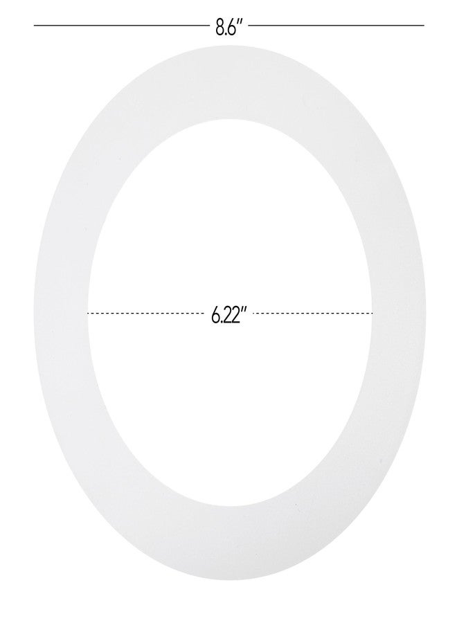 Maxxima 12 Pack 6 in. Goof Rings for Recessed Lights, Can or Canless Lighting Round Downlight Trim Ring, Outer Diameter 8.6” Inner Diameter 6.22”, Durable Plastic Design, White Extended Trim - Image 3