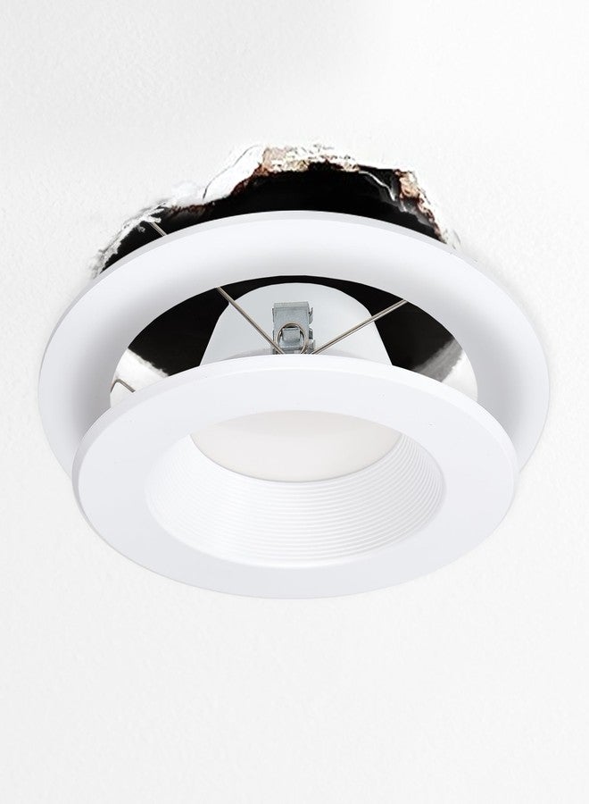 Maxxima 12 Pack 6 in. Goof Rings for Recessed Lights, Can or Canless Lighting Round Downlight Trim Ring, Outer Diameter 8.6” Inner Diameter 6.22”, Durable Plastic Design, White Extended Trim - Image 5