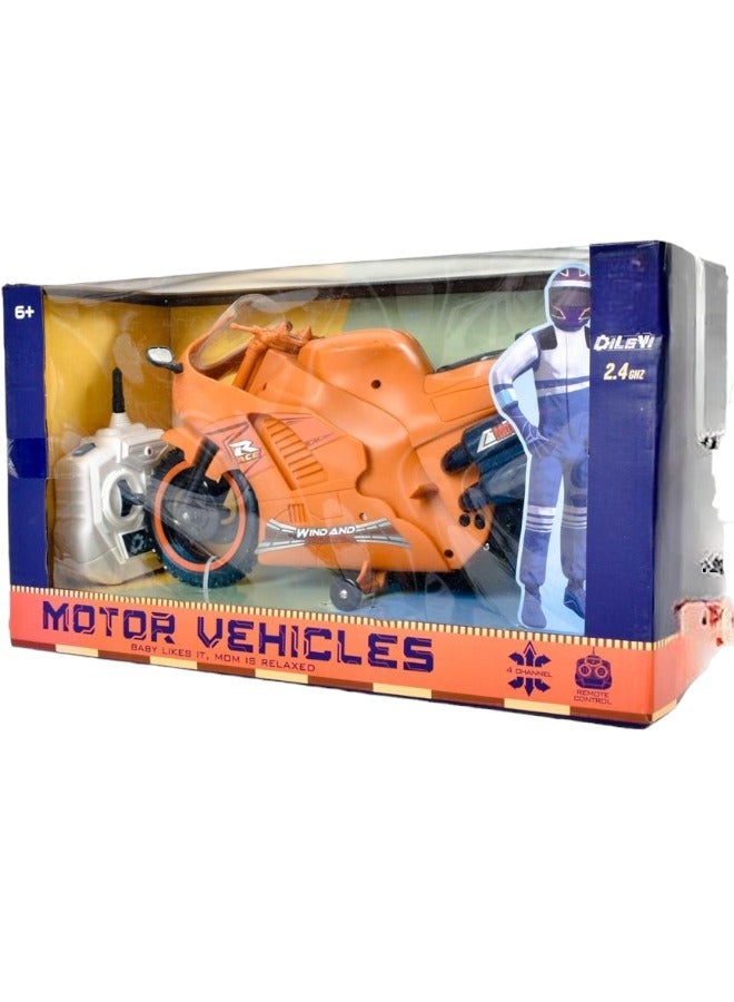 RC Stunt Bike Rechargeable Remote Controlled Toy Sports Motorcycle