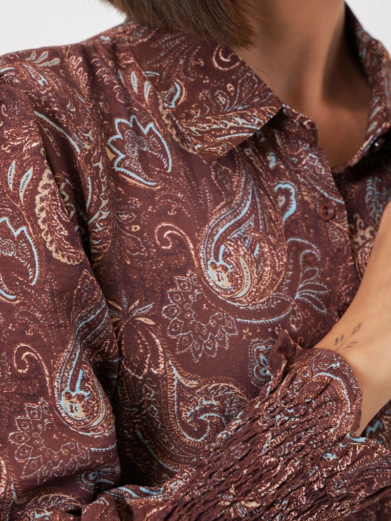 BIG DART BDART Paisley Belted Midi Shirt Dress - Image 5