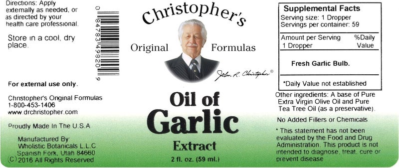 Christopher's Original Formulas Dr. Christopher's Original Formulas Oil of Garlic Extract - 2 oz (59 ml) - Image 5