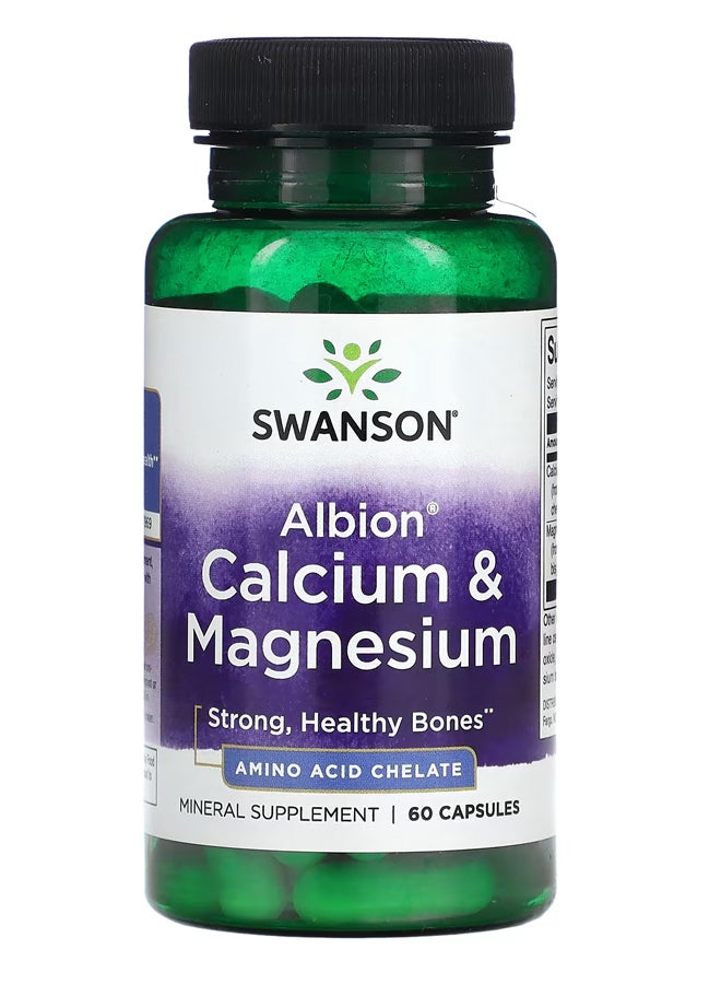 سوانسون ألبيون كالسيوم ومغنيسيوم ، 60 كبسولة