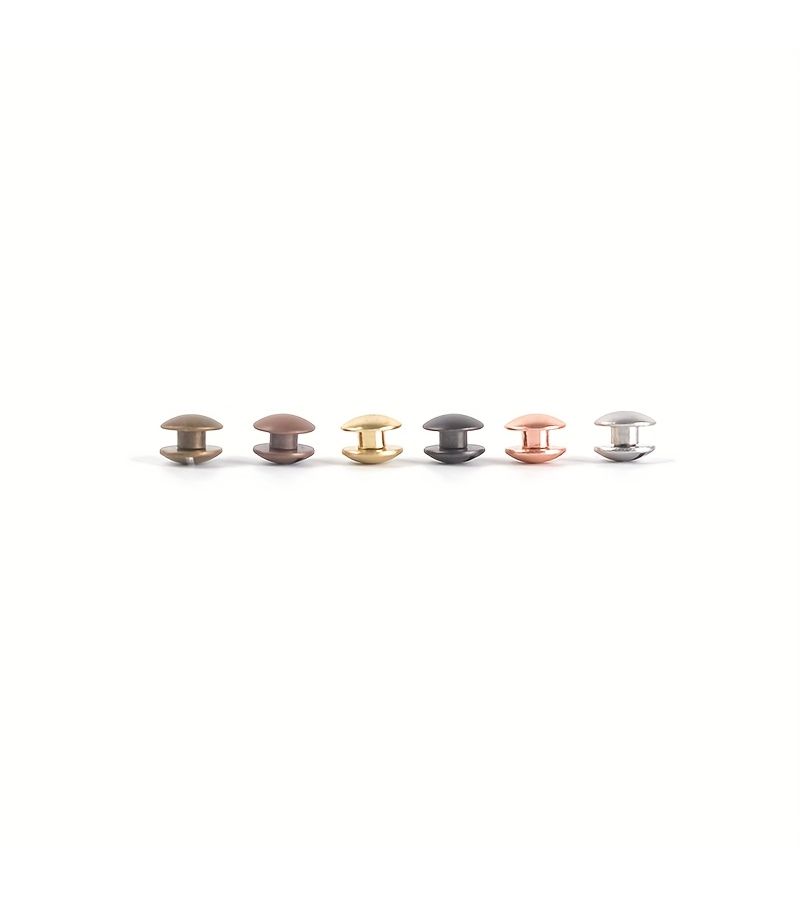 10 Pcs Golden Iron Chicago Screws 11x9 Mm 6 Sizes For Diy Crafts Bookbinding - Image 1
