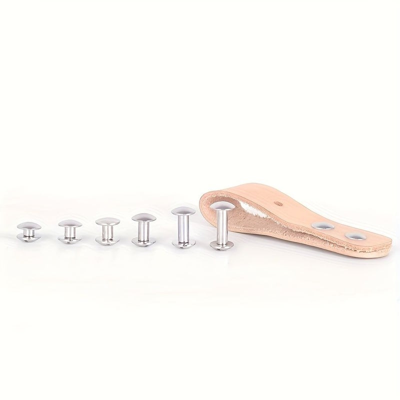 10 Pcs Golden Iron Chicago Screws 11x9 Mm 6 Sizes For Diy Crafts Bookbinding - Image 4