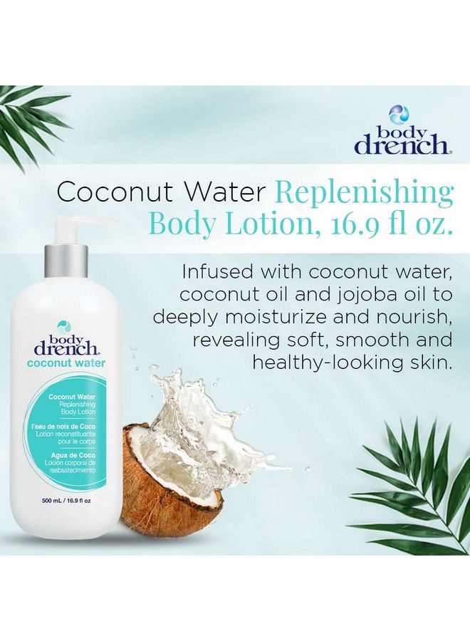 Body Drench Coconut Water Replenishing Body Lotion For All Skin Types 16.9 Fl Oz - Image 4