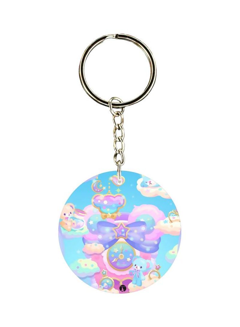 Double Sided Cartoon Printed Keychain