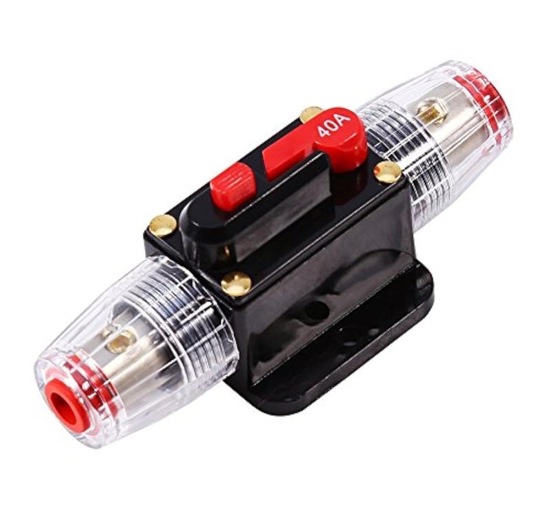 ANJOSHI Fuse Holders 40amp 20A 30A 50A 60A 80A 100A 150A Inline Circuit Breaker for Car Audio and Amps Overload Protection Reset Fuse Inverter 12V-24V DC Replace Fuses - Image 1