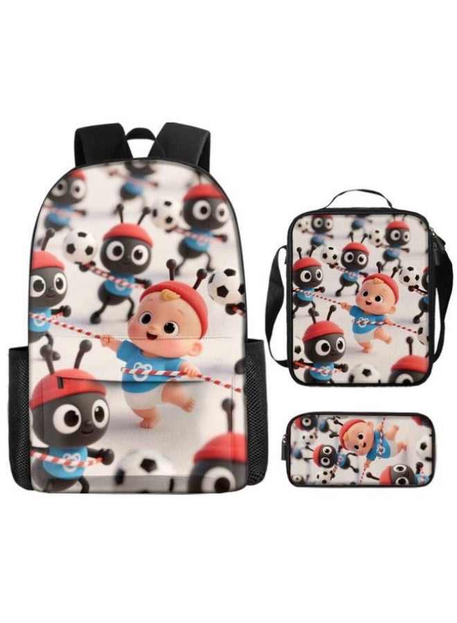Bright Li Fire Fashion is unlimited! Cartoon bag three-piece set, suitable for a variety of scenes for students and teenagers (available for students, children, friends on outings, mountain climbing, school, etc.) - 1 - Image 2