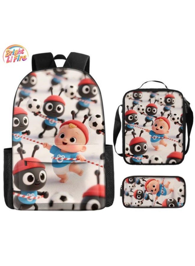 Bright Li Fire Fashion is unlimited! Cartoon bag three-piece set, suitable for a variety of scenes for students and teenagers (available for students, children, friends on outings, mountain climbing, school, etc.) - 1 - Image 1