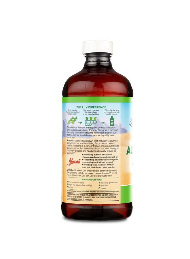Lily Of the Desert Lily Of The Desert Aloe Vera Juice Drink, Inner Fillet, Vegan Dietary & Immune Support, Gluten Free Liquid Digestive Aid, No Water Added, 16 Fl Oz  - Image 3