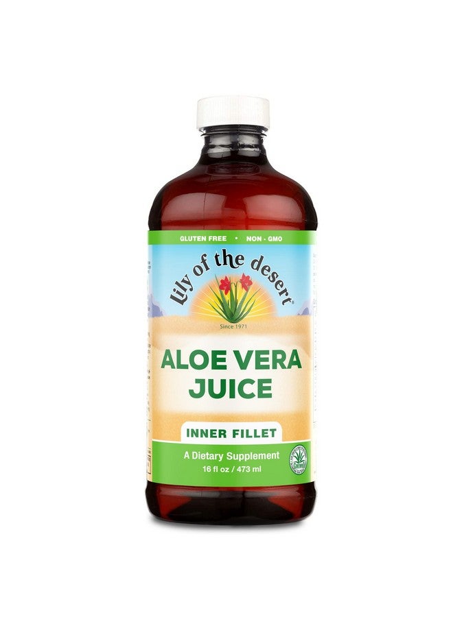 Lily Of the Desert Lily Of The Desert Aloe Vera Juice Drink, Inner Fillet, Vegan Dietary & Immune Support, Gluten Free Liquid Digestive Aid, No Water Added, 16 Fl Oz  - Image 1