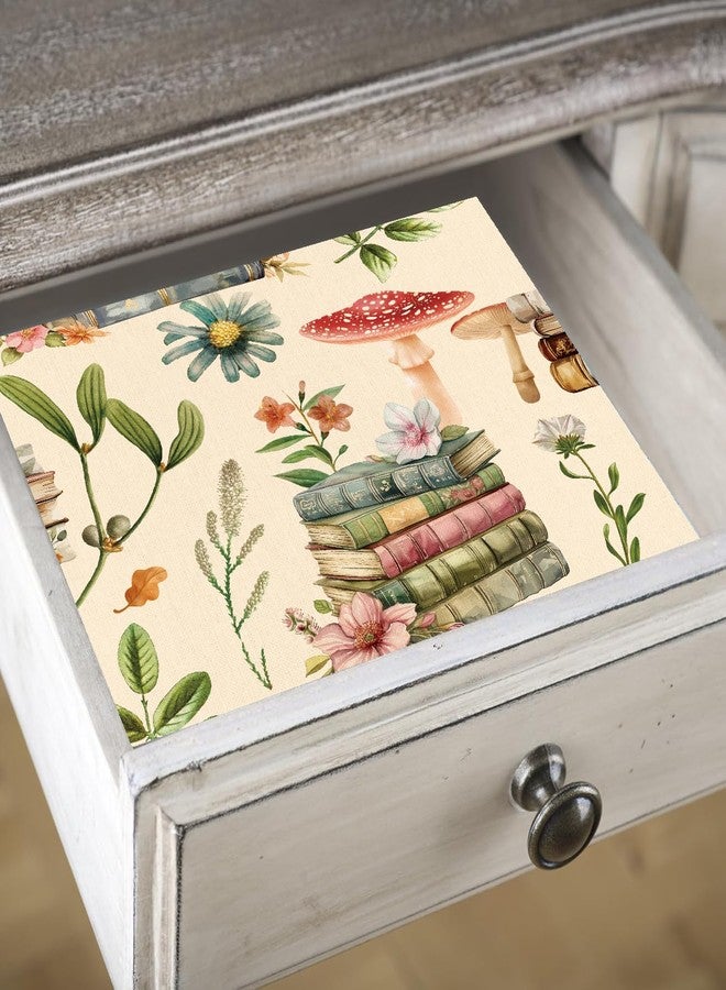 WY-BSO Adhesive Shelf Liner,Boho Floral Shelf Contact Paper for Cabinets,Vinyl Film Decorative Drawer Liners for Dresser Sticker (White Boho Floral, 17.3 inch x 118 inch) - Image 5