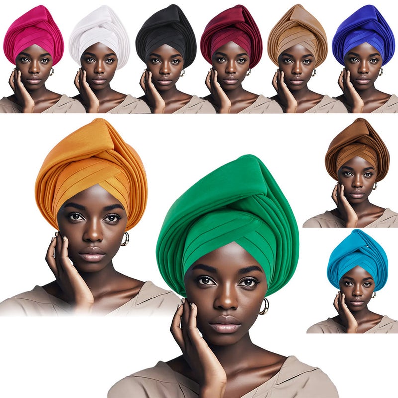 European American  British Felt Turban Women Church Derby Solid Hat - Image 3