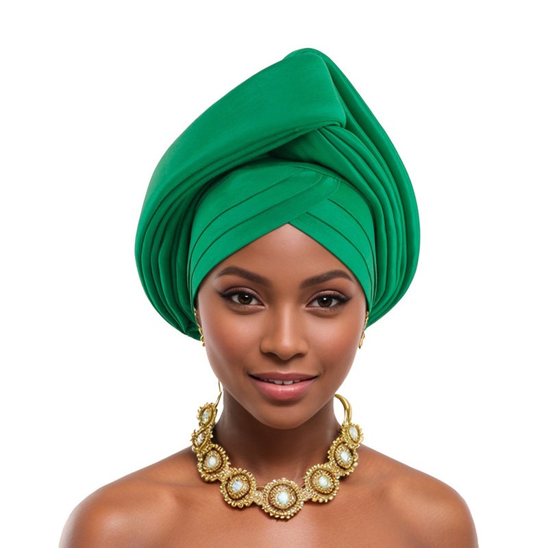 European American  British Felt Turban Women Church Derby Solid Hat - Image 1