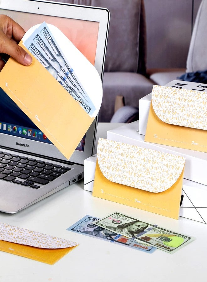 Jetec 200 Pack Money Envelopes for Cash Gifts, Paper Greetings Money Holder Gift Envelope for Cash Gold Money Envelopes for Budgeting and Saving, Graduation, Birthday Supplies, 6.7 x 3 Inch - Image 5