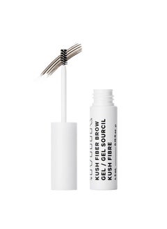 Kush Fiber Brow Gel, Grind (Deep Brown) - Thickening Brow Gel - Soft, Flexible Hold - Vegan, Cruelty Free