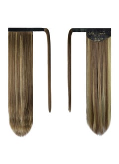 Straight Ponytail Extension - 26 Inch Long Straight Wrap Around Ponytail For Women Clip In Ponytail Extensions Synthetic Highlight Pony Tails Hairpieces Daily - Blonde & Medium Brown - pzsku/ZB9F9D5F3A1E59B515194Z/45/_/1734182990/14d88b2f-50cd-43b9-93f6-273a6f40e963