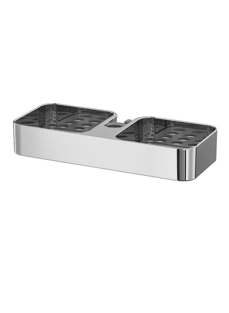 رف دش، مطلي بالكروم 25x4 سم - Image 1