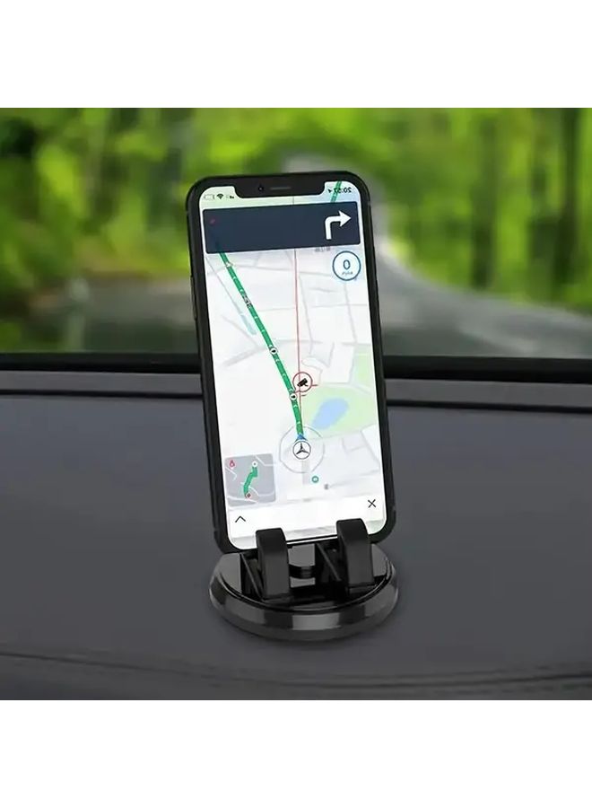 Universal Car Phone Mount Black 360 Rotatable Dashboard GPS Holder Non Slip ABS for Smartphones - Image 4