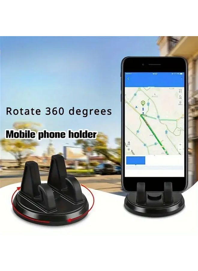 Universal Car Phone Mount Black 360 Rotatable Dashboard GPS Holder Non Slip ABS for Smartphones - Image 3