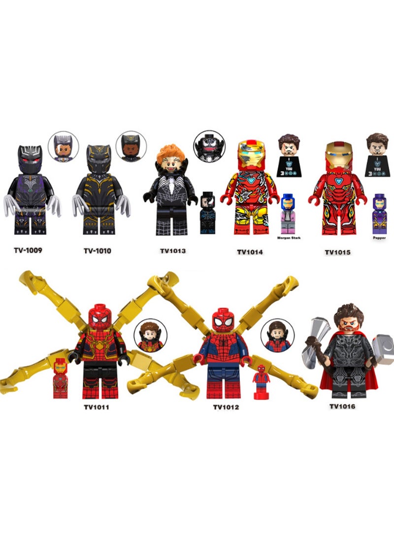 8 Superhero Series Jigsaw Puzzles Building Blocks Mini Figure Toys Boys Children Gift Bag Pack  - Image 1