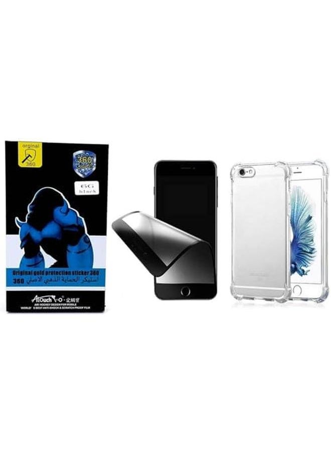 Generic - Apple iPhone 6 6S Full Protection Shockproof Gorilla Cover Case With A Screen Protector Nano 5D Black - Image 1
