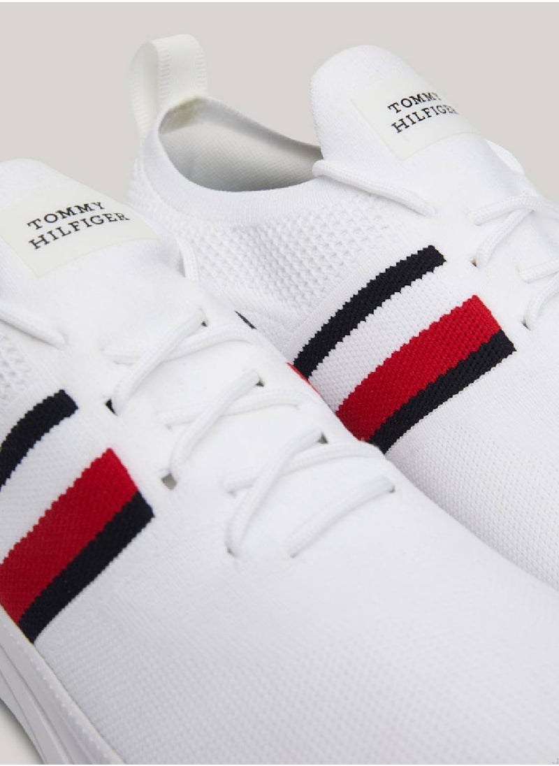 TOMMY HILFIGER - Men's Th Modern Essential Cleat Runner Trainers -  Recycled polyester mix upper, White - Image 1