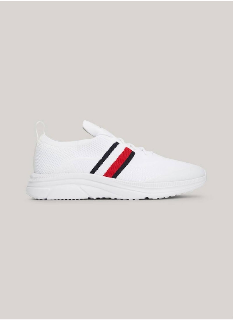 TOMMY HILFIGER - Men's Th Modern Essential Cleat Runner Trainers -  Recycled polyester mix upper, White - Image 1