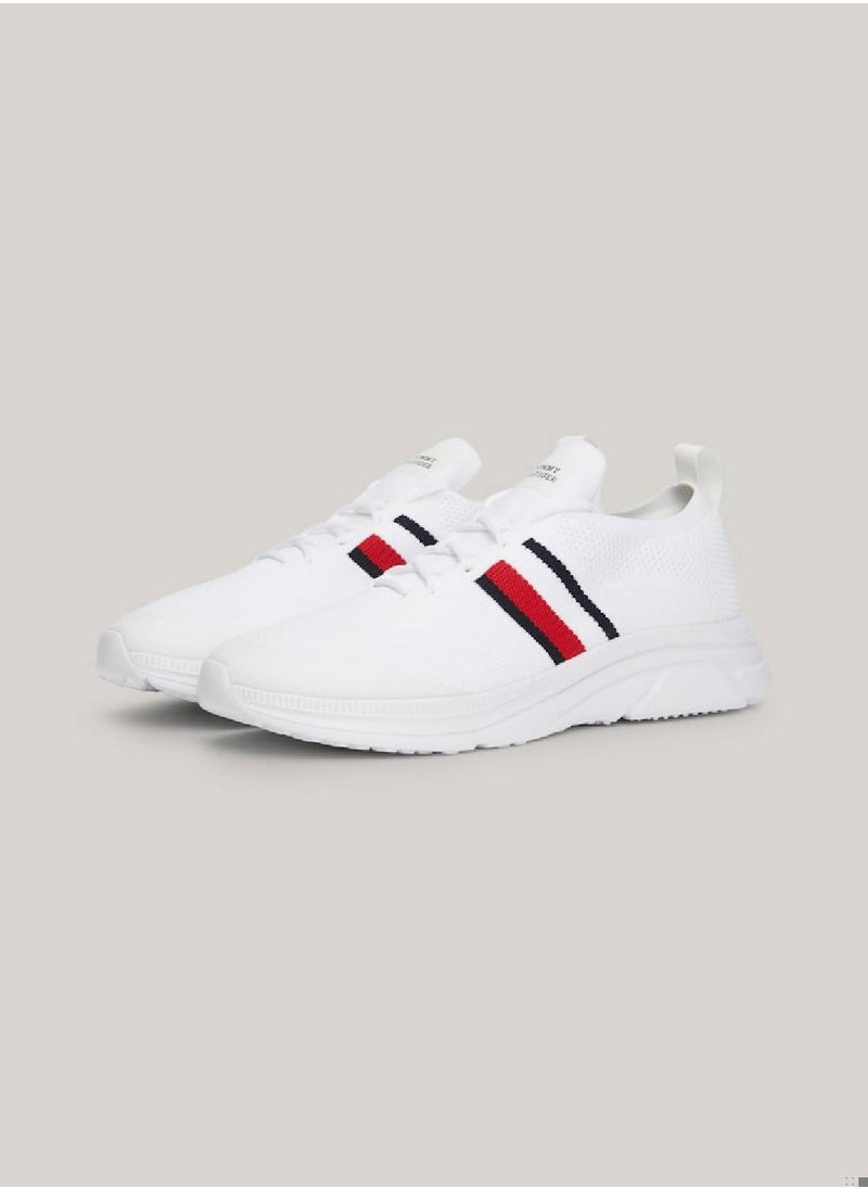 TOMMY HILFIGER - Men's Th Modern Essential Cleat Runner Trainers -  Recycled polyester mix upper, White - Image 1