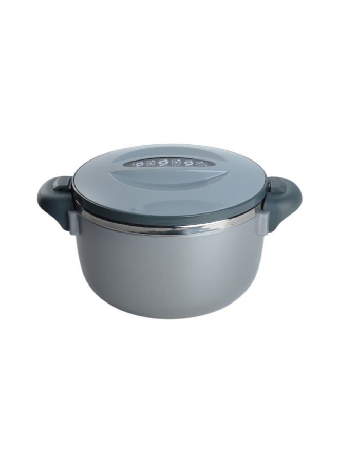 REEM Plastic Food Container with Twist-Lock Lid Grey 1.0 Liter, Stainless Steel Inside (Made in Thailand) - Image 3