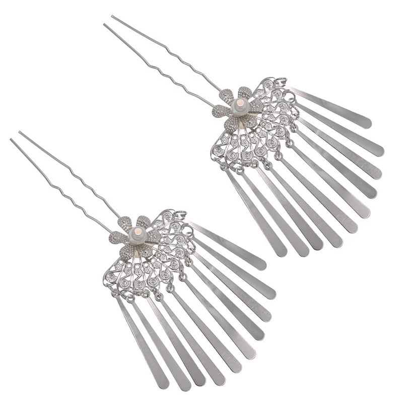 Japanese Fan Tassels Kimono Mini Hairpin Cosplay Kanzashi Flower Hanfu Hair stick Christmas Hair Accessories Gift 1Pair