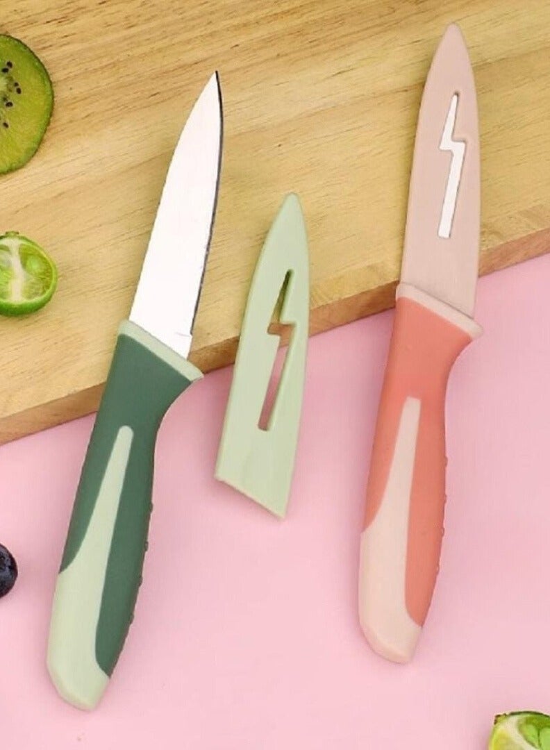 Liying 02Pcs Professional Chef Knife Food Fruit Paring Knife Kitchen Tool Utensil For Vegetable Fruit Carving Knife (multicolour)  - Image 5