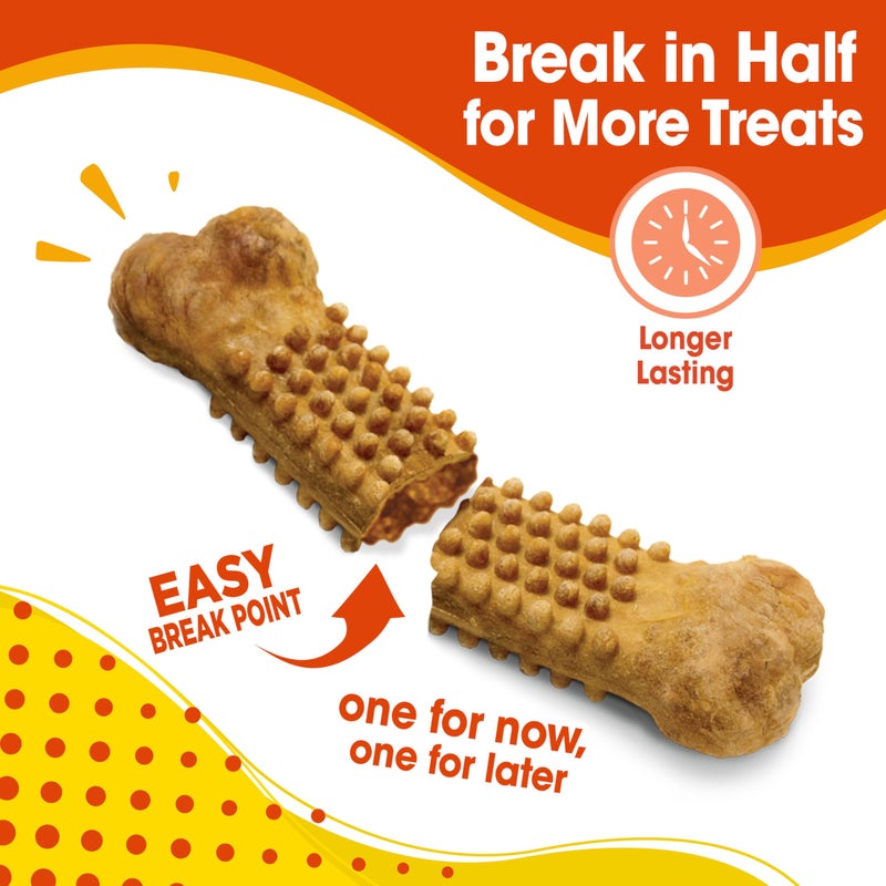 Nylabone Nubz Natural Edible Chew Treats for Dogs, Made in USA, Chicken Flavor, Large - Up to 50 lbs. (40 Count) - Image 2