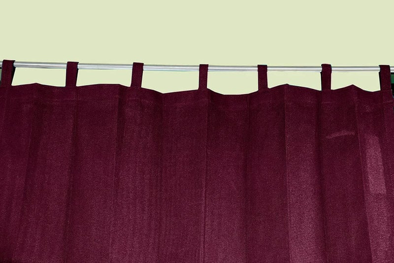 Duronet HDPE Fabric Solid Sun Blockage 9095 Heat Uv Protection Loop Outdoor Indoor Use Curtains Burgundy 45X45 Feet Pack of 2  - Image 4