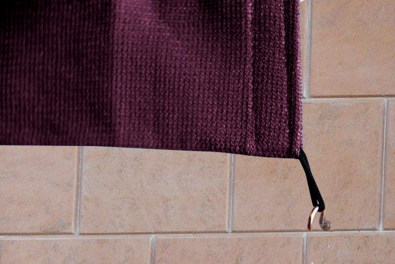 Duronet HDPE Fabric Solid Sun Blockage 9095 Heat Uv Protection Loop Outdoor Indoor Use Curtains Burgundy 45X45 Feet Pack of 2  - Image 5